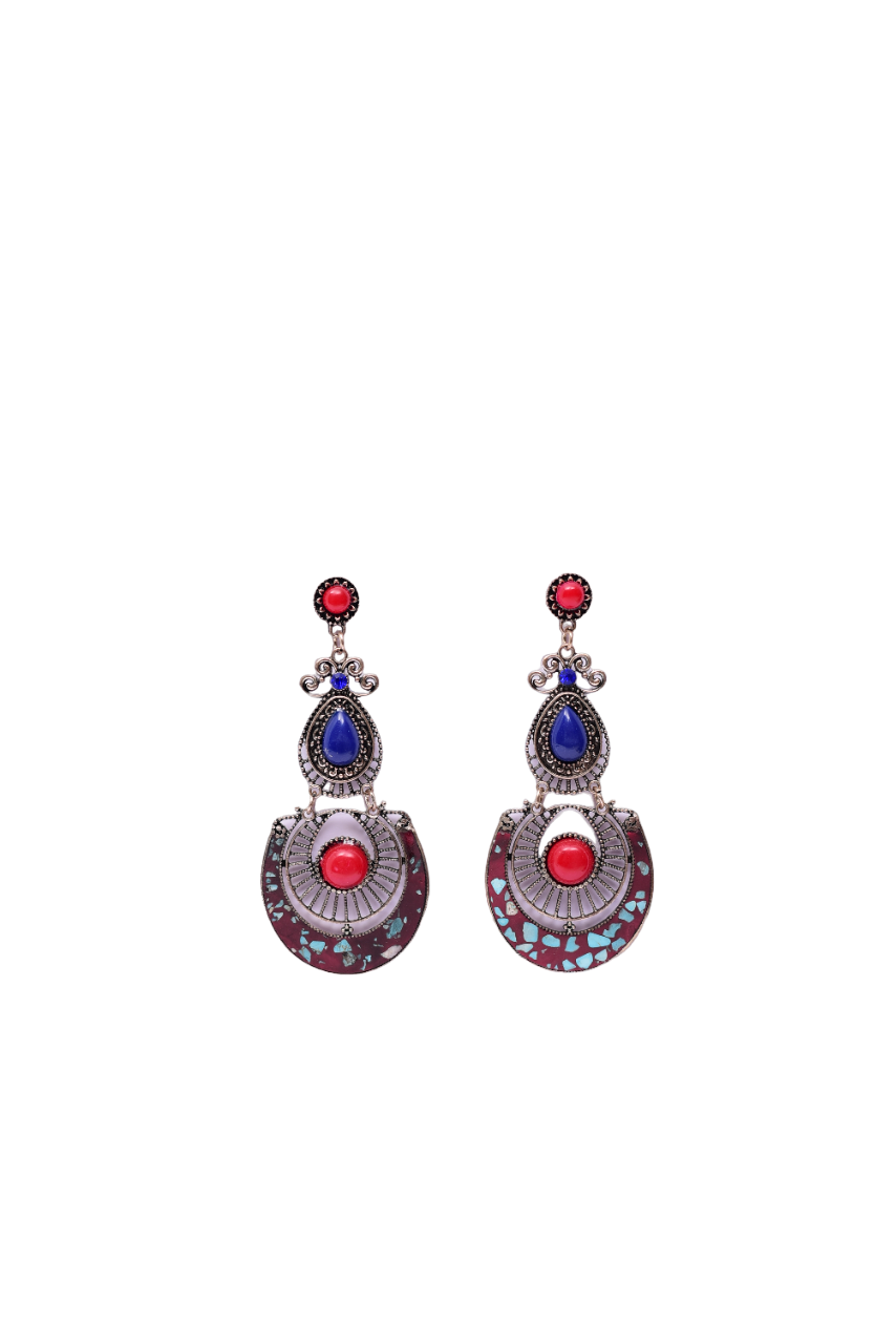 Namokriti Vintage Ethnic Earrings with Mosaic Detailing – Festive & Party Wear